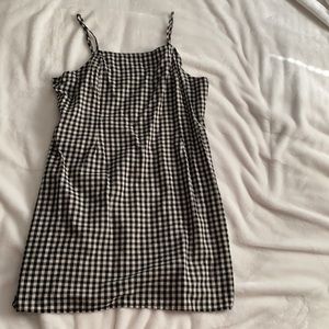 Black and white checkered dress